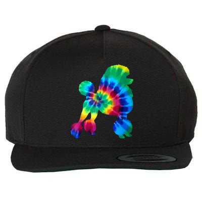 Poodle Tie Dye Vintage Hippie Dog Mom Dad Poodle Wool Snapback Cap