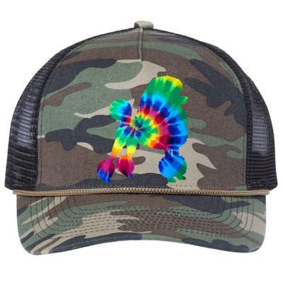 Poodle Tie Dye Vintage Hippie Dog Mom Dad Poodle Retro Rope Trucker Hat Cap