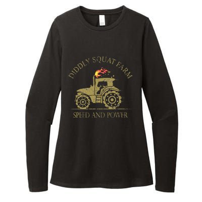 Perfect Tractor Design Diddly Squat Farm Speed And Power Womens CVC Long Sleeve Shirt