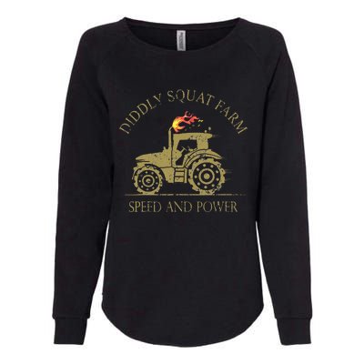 Perfect Tractor Design Diddly Squat Farm Speed And Power Womens California Wash Sweatshirt