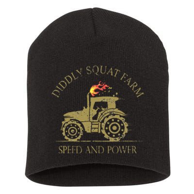 Perfect Tractor Design Diddly Squat Farm Speed And Power Short Acrylic Beanie