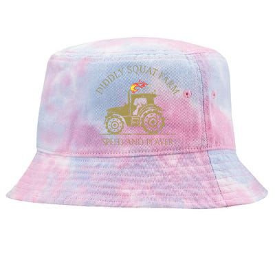 Perfect Tractor Design Diddly Squat Farm Speed And Power Tie-Dyed Bucket Hat