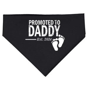 Promoted To Daddy Established 2024 New Dad USA-Made Doggie Bandana