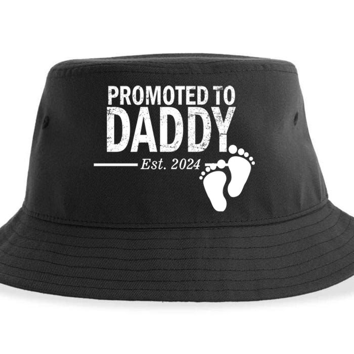 Promoted To Daddy Established 2024 New Dad Sustainable Bucket Hat