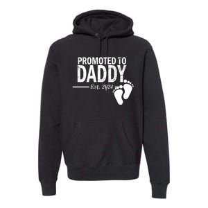 Promoted To Daddy Established 2024 New Dad Premium Hoodie