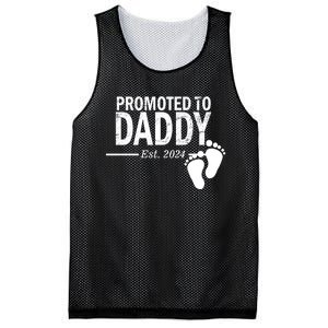 Promoted To Daddy Established 2024 New Dad Mesh Reversible Basketball Jersey Tank