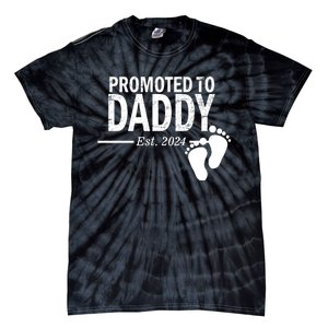 Promoted To Daddy Established 2024 New Dad Tie-Dye T-Shirt