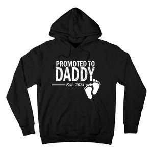 Promoted To Daddy Established 2024 New Dad Tall Hoodie