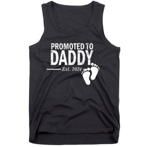 Promoted To Daddy Established 2024 New Dad Tank Top