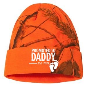 Promoted To Daddy Established 2024 New Dad Kati Licensed 12" Camo Beanie