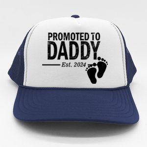 Promoted To Daddy Established 2024 New Dad Trucker Hat