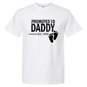 Promoted To Daddy Established 2024 New Dad Garment-Dyed Heavyweight T-Shirt