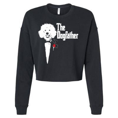Poodle The DogFather Poodle Poodle Dog Dad Cropped Pullover Crew