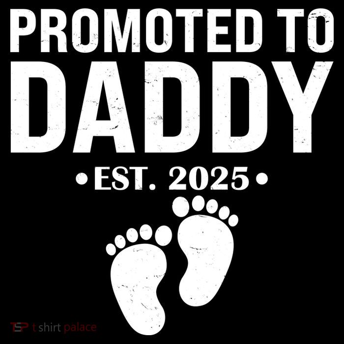 Promoted To Daddy Established 2025 New Dad Full-Length Apron With Pockets