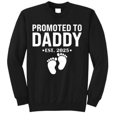 Promoted To Daddy Established 2025 New Dad Sweatshirt