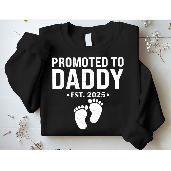 Promoted To Daddy Established 2025 New Dad Sweatshirt