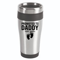 Promoted To Daddy Established 2025 New Dad 16oz Travel Tumbler