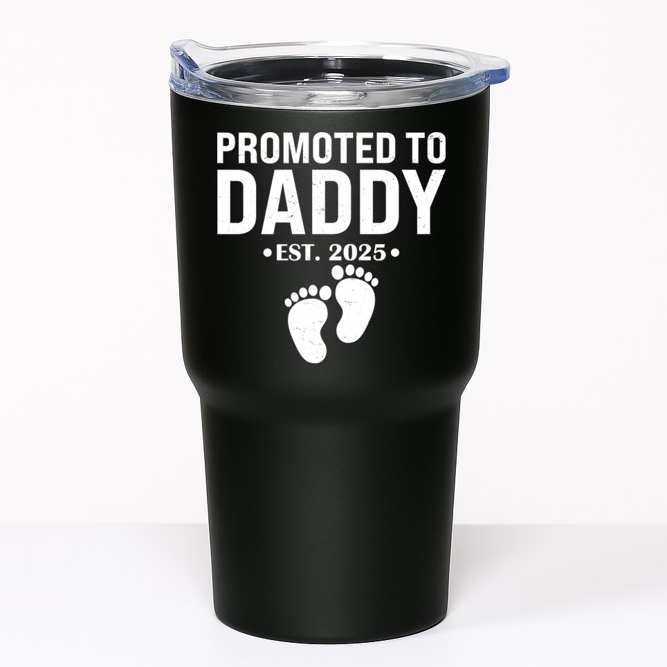 Promoted To Daddy Established 2025 New Dad Tumbler