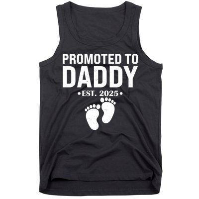 Promoted To Daddy Established 2025 New Dad Tank Top