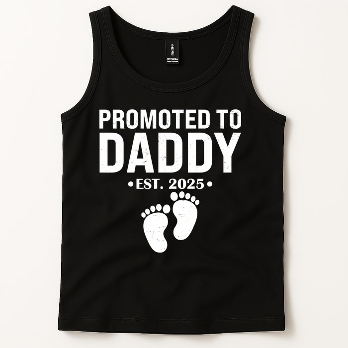 Promoted To Daddy Established 2025 New Dad Tank Top