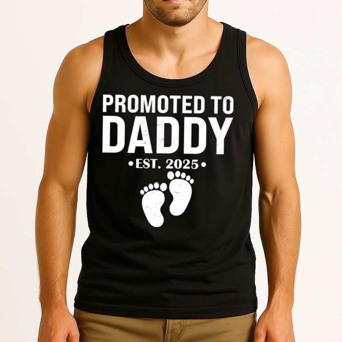 Promoted To Daddy Established 2025 New Dad Tank Top