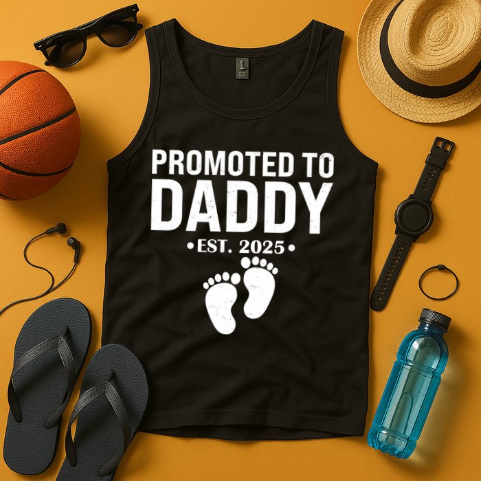 Promoted To Daddy Established 2025 New Dad Tank Top