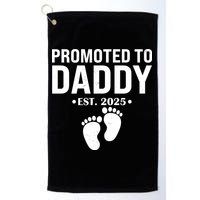 Promoted To Daddy Established 2025 New Dad Golf Towel