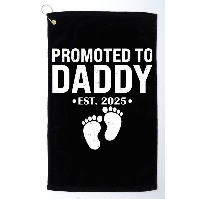 Promoted To Daddy Established 2025 New Dad Golf Towel
