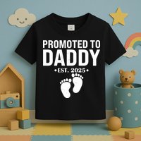 Promoted To Daddy Established 2025 New Dad Toddler T-Shirt