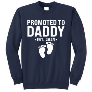 Promoted To Daddy Established 2025 New Dad Sweatshirt