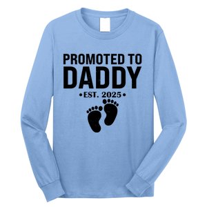 Promoted To Daddy Established 2025 New Dad Long Sleeve Shirt