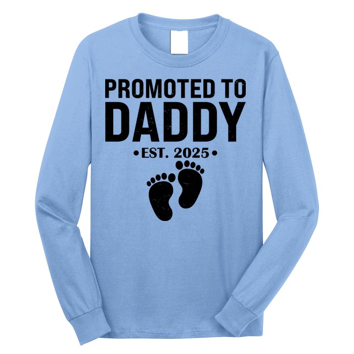 Promoted To Daddy Established 2025 New Dad Long Sleeve Shirt
