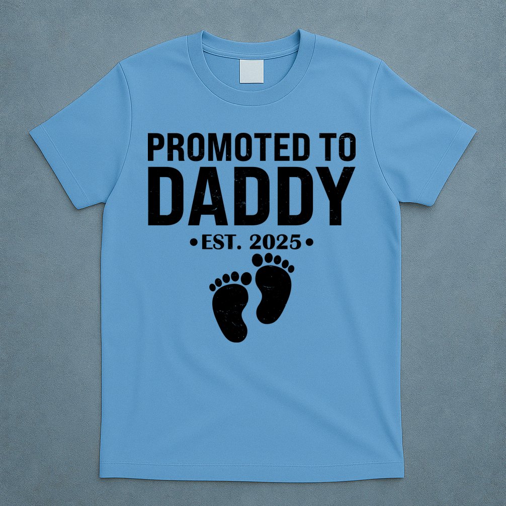 Promoted To Daddy Established 2025 New Dad T-Shirt