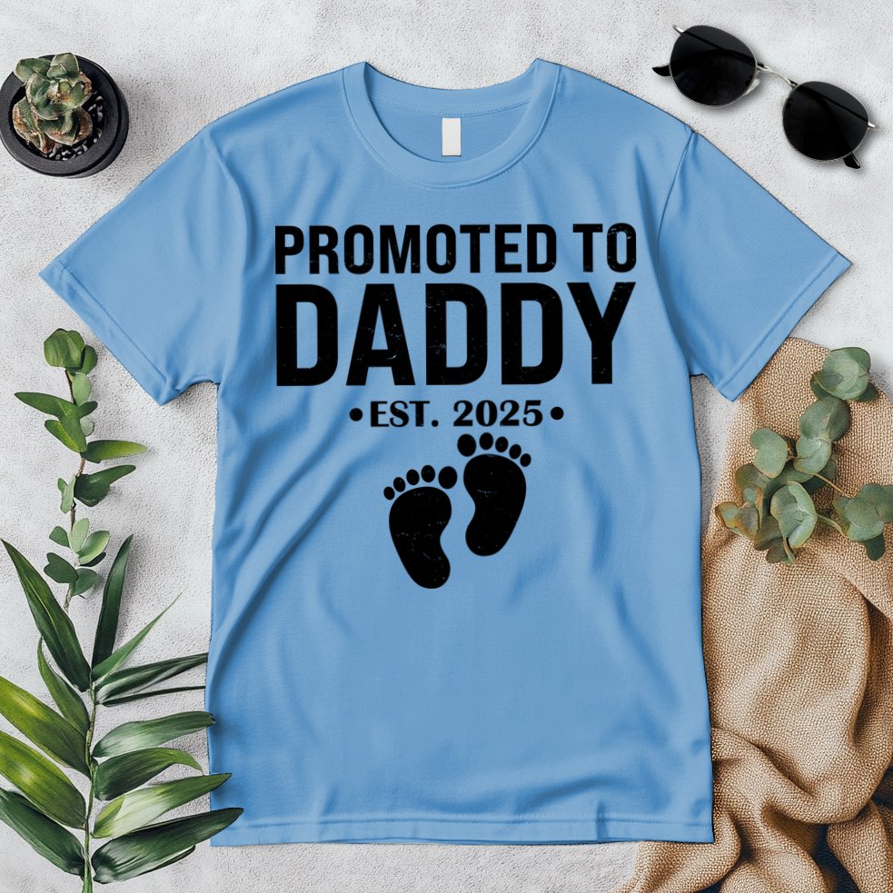 Promoted To Daddy Established 2025 New Dad Premium T-Shirt