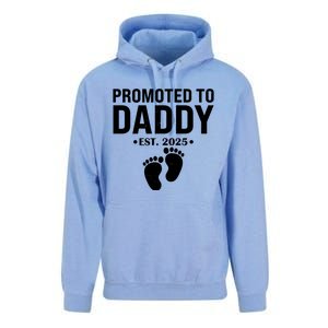 Promoted To Daddy Established 2025 New Dad Unisex Surf Hoodie