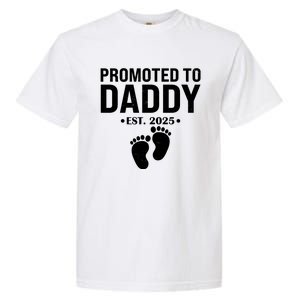 Promoted To Daddy Established 2025 New Dad Garment-Dyed Heavyweight T-Shirt