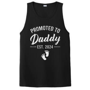 Promoted To Daddy Est 2024 New Dad FirstTime Dad Fathers Day PosiCharge Competitor Tank