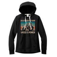 Perfect Tractor Design Diddly Squat Farm Speed And Power Vintage Retro Women's Fleece Hoodie