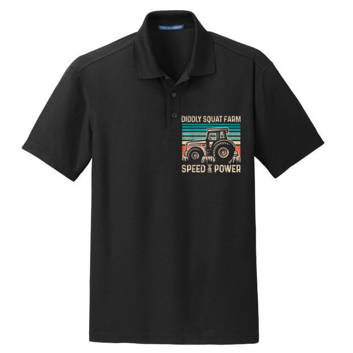 Perfect Tractor Design Diddly Squat Farm Speed And Power Vintage Retro Dry Zone Grid Polo