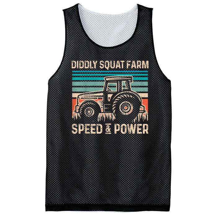 Perfect Tractor Design Diddly Squat Farm Speed And Power Vintage Retro Mesh Reversible Basketball Jersey Tank