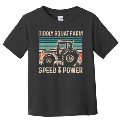 Perfect Tractor Design Diddly Squat Farm Speed And Power Vintage Retro Toddler T-Shirt