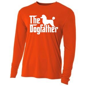 Poodle The Dogfather Cool Dog Daddy Dad Papa Father Cooling Performance Long Sleeve Crew