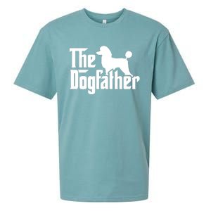 Poodle The Dogfather Cool Dog Daddy Dad Papa Father Sueded Cloud Jersey T-Shirt