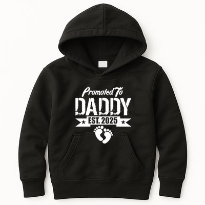 Promoted To Daddy Est. 2025 Kids Hoodie