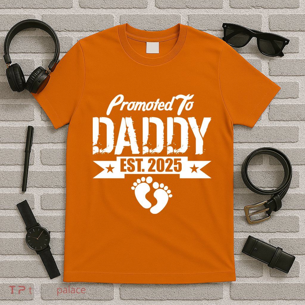 Promoted To Daddy Est. 2025 T-Shirt
