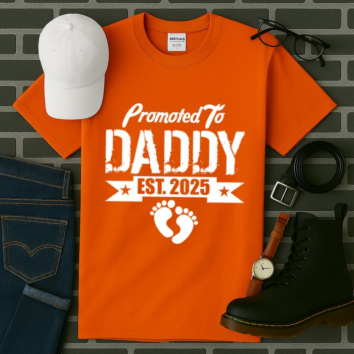Promoted To Daddy Est. 2025 Tall T-Shirt