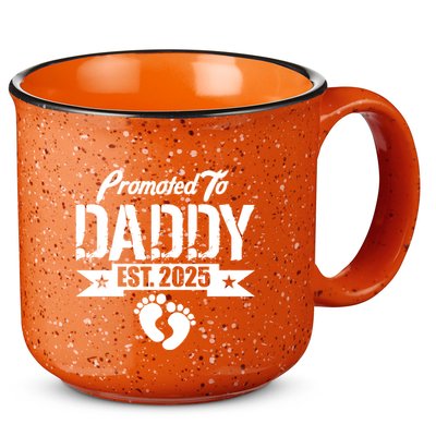 Promoted To Daddy Est. 2025 15oz Campfire Ceramic Mug