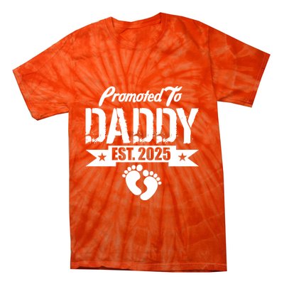 Promoted To Daddy Est. 2025 Tie-Dye T-Shirt