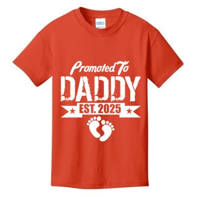 Promoted To Daddy Est. 2025 Kids T-Shirt