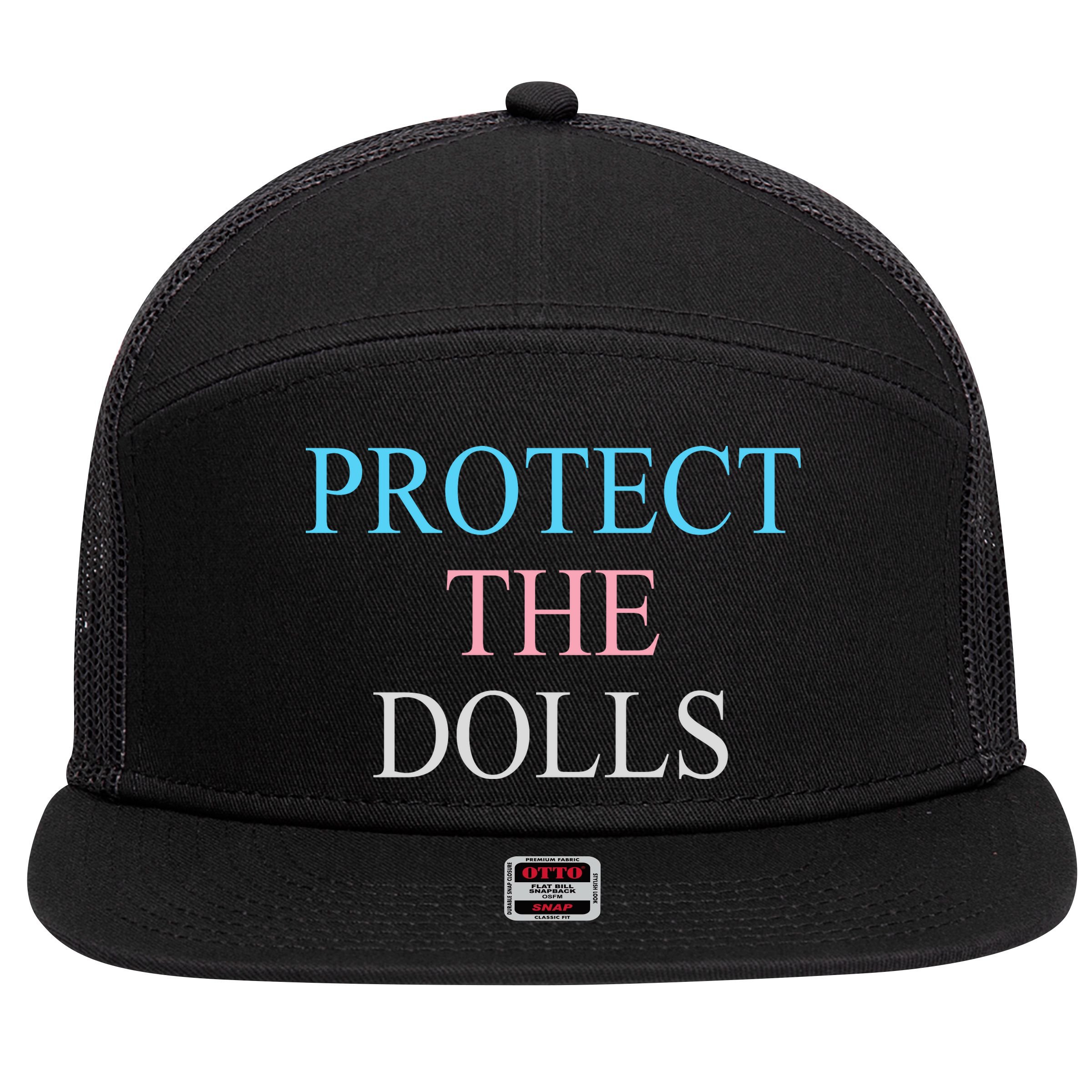 Protect The Dolls 7 Panel Mesh Trucker Snapback Hat